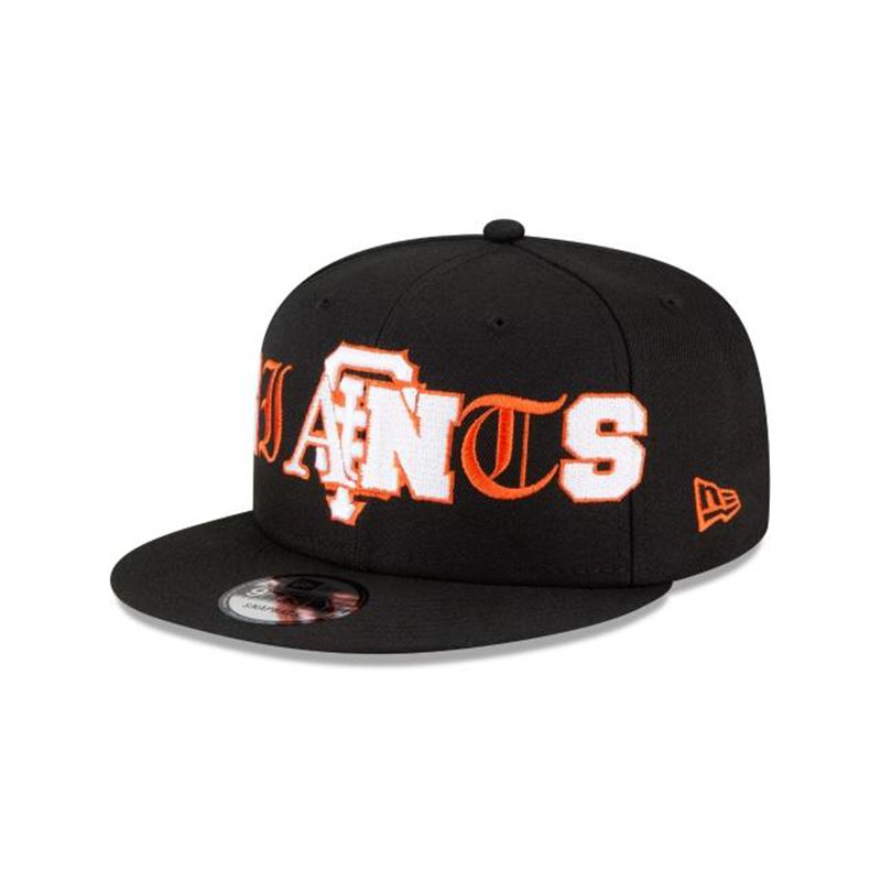 MLB San Francisco Giants Mixed Font 9Fifty Snapback (VEB0267) - Black New Era Caps